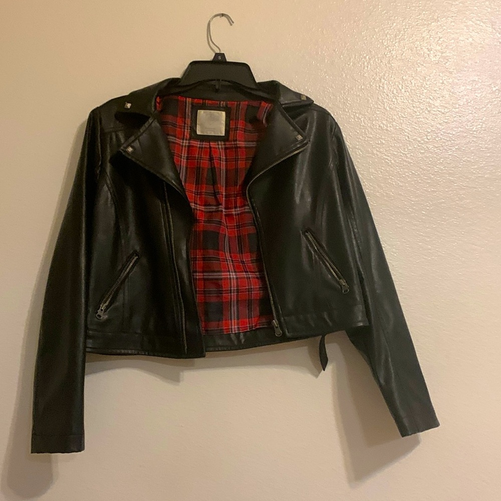 Black leather jacket
